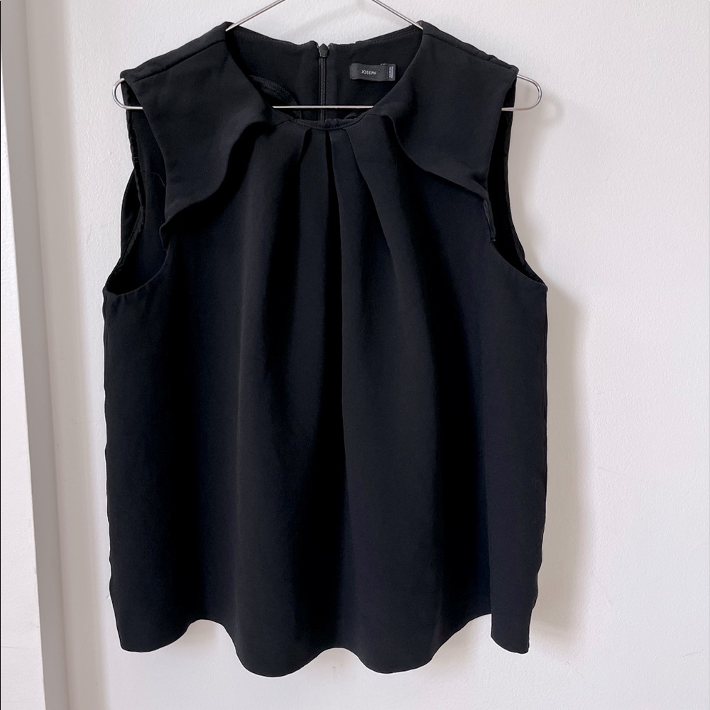 Joseph black halter top, high end sleeveless blouse; fits small size